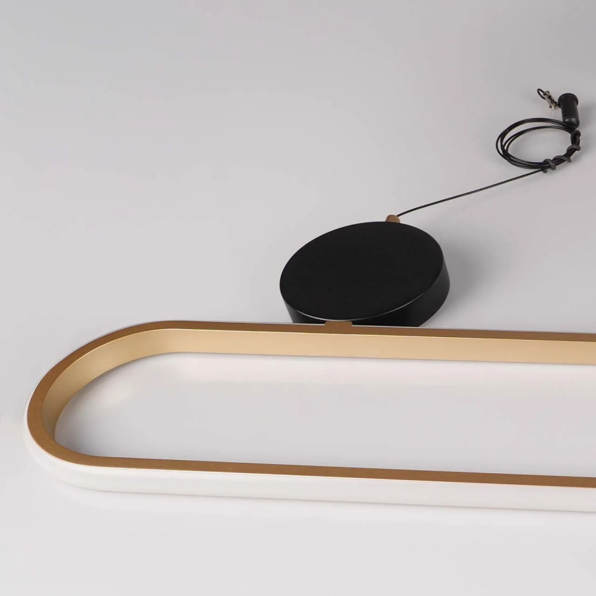 Żyrandol LED na linkach FLORENTYNA LED/48W/230V 4000K złoty/czarny