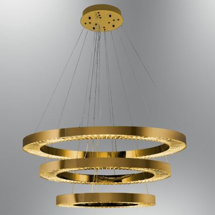 Žyrandol LED na linkach JESI LED/99W/230V 3000K średnica 100 cm brązowy