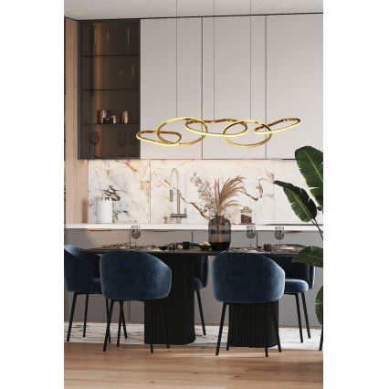 Żyrandol LED na przewodzie ANNELI LED/45W/230V 125 cm złoty