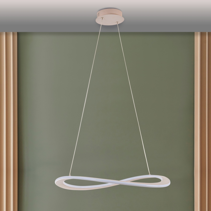Żyrandol LED na przewodzie CASHMERE LED/40W/230V śr. 59,5 cm beżowy