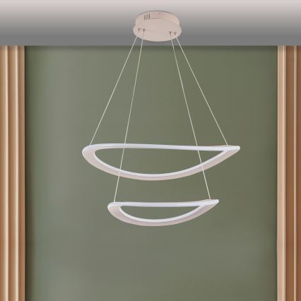Żyrandol LED na przewodzie CASHMERE LED/75W/230V śr. 59,5 beżowy