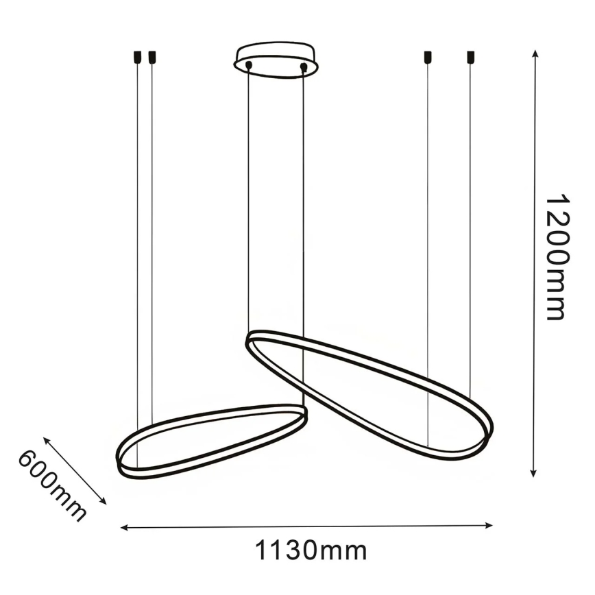 Żyrandol LED na przewodzie MICHELLE LED/48W/230V 4000K czarny