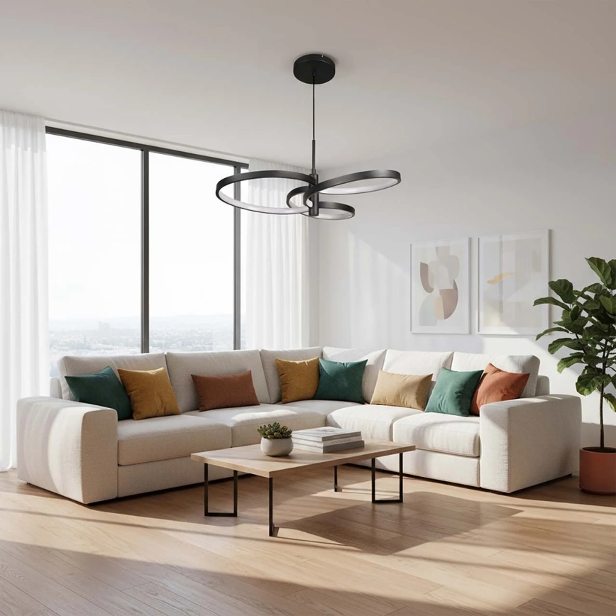 Żyrandol LED na przewodzie RIBBON LED/25W/230V 4000K czarny