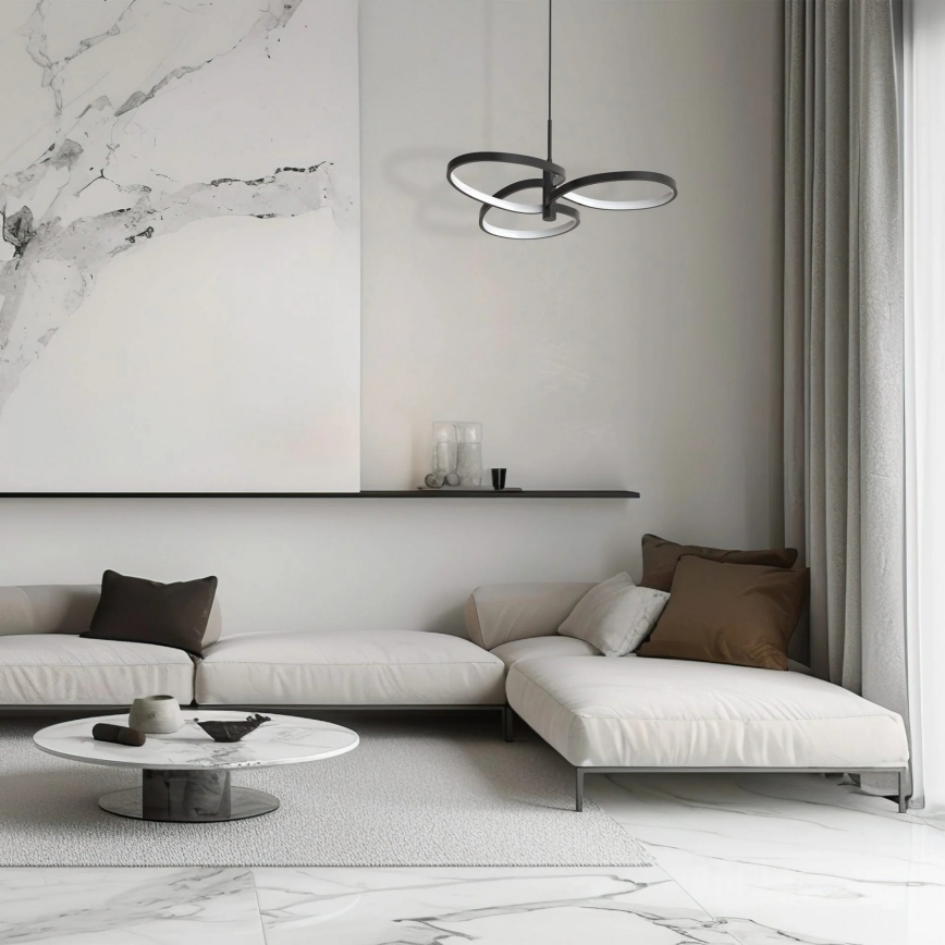 Żyrandol LED na przewodzie RIBBON LED/25W/230V 4000K czarny