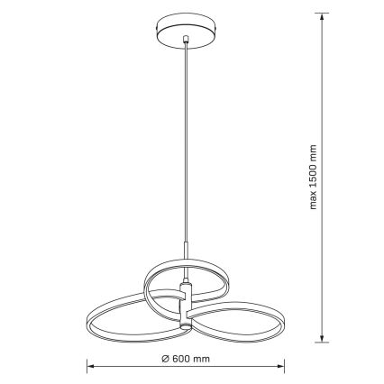 Żyrandol LED na przewodzie RIBBON LED/25W/230V 4000K czarny