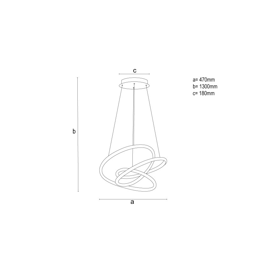 LED ściemnialny żyrandol na lince LED/90W/230V 3000-6500K śr. 47 cm + zdalne sterowanie