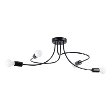 Żyrandol LEVAR 4xE27/15W/230V czarny