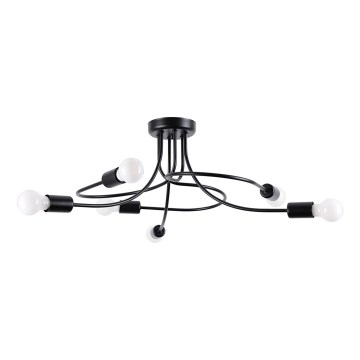 Żyrandol LEVAR 6xE27/15W/230V czarny