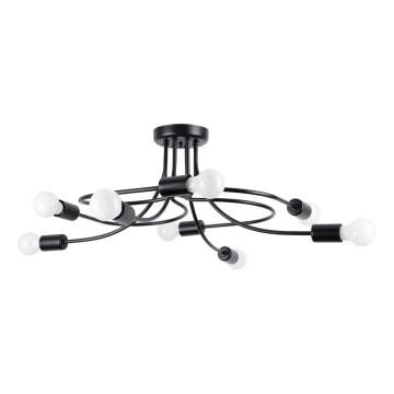 Żyrandol LEVAR 8xE27/15W/230V czarny