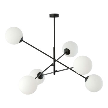 Żyrandol LINEAR 6xE14/10W/230V czarny/biały