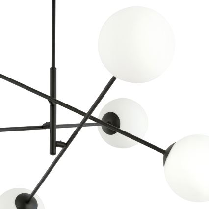Żyrandol LINEAR 6xE14/10W/230V czarny/biały