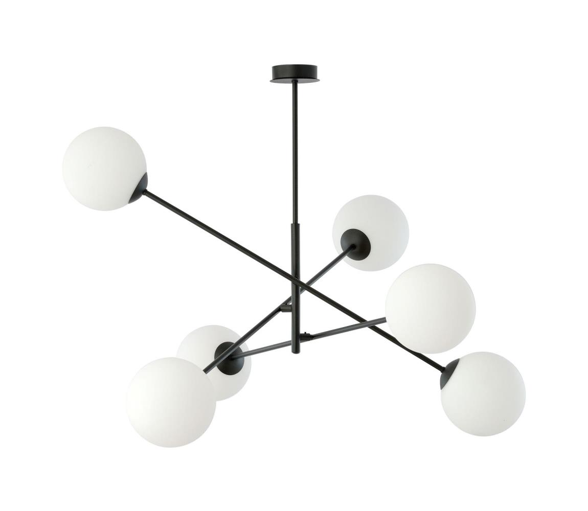 Żyrandol LINEAR 6xE14/10W/230V czarny/biały
