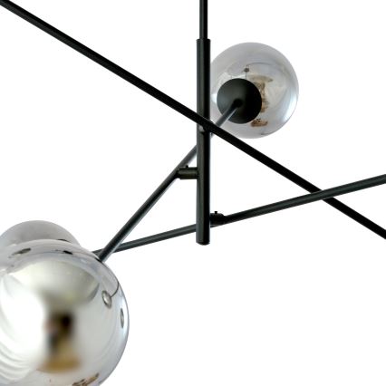Żyrandol LINEAR 6xE14/10W/230V czarny/szary