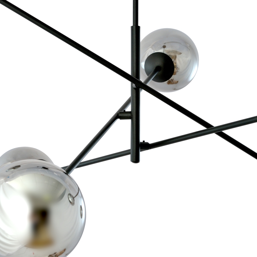 Żyrandol LINEAR 6xE14/10W/230V czarny/szary
