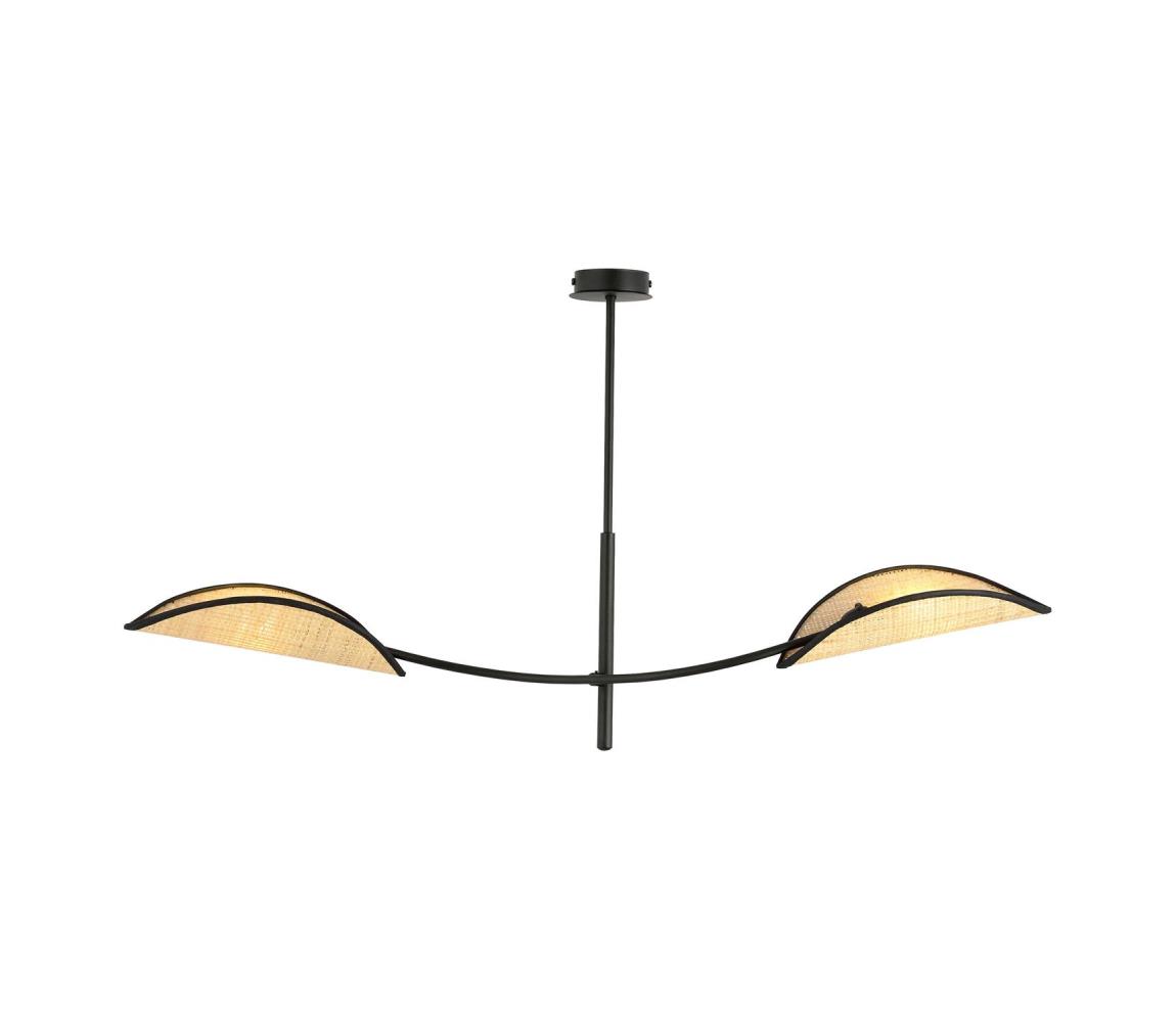 Żyrandol LOTUS 2xE14/10W/230V czarny/beżowy
