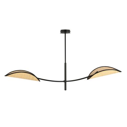 Żyrandol LOTUS 2xE14/10W/230V czarny/beżowy