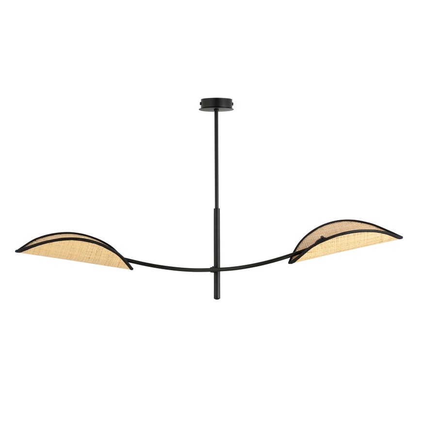 Żyrandol LOTUS 2xE14/10W/230V czarny/beżowy