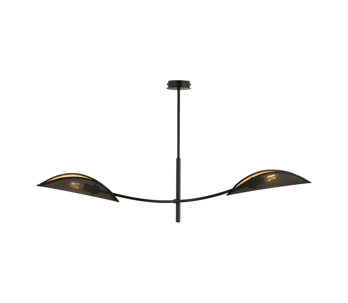 Żyrandol LOTUS 2xE14/10W/230V czarny/złoty