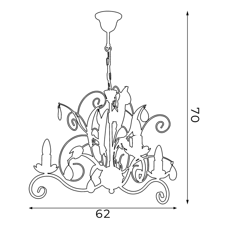 Żyrandol LUCE 3xE14/60W/230V