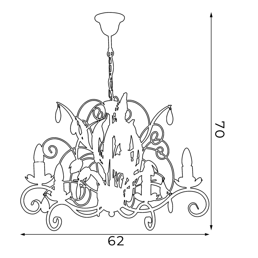 Żyrandol LUCE 5xE14/60W/230V