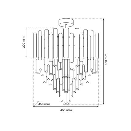 Żyrandol MADISON 9xE14/40W/230V matowy chrom