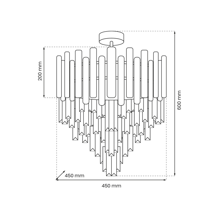 Żyrandol MADISON 9xE14/40W/230V złoty