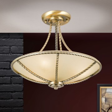 Żyrandol MAURO 3xE27/60W/230V śr. 42 cm brąz