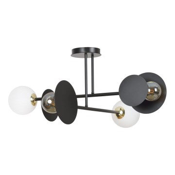 Żyrandol MINERVA 2xE27/15W + 2xE14/10W/230V czarny