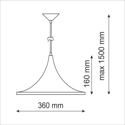 Żyrandol MODERN 1A 1xE27/20W/230V