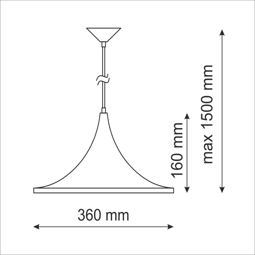Żyrandol MODERN 1A 1xE27/20W/230V