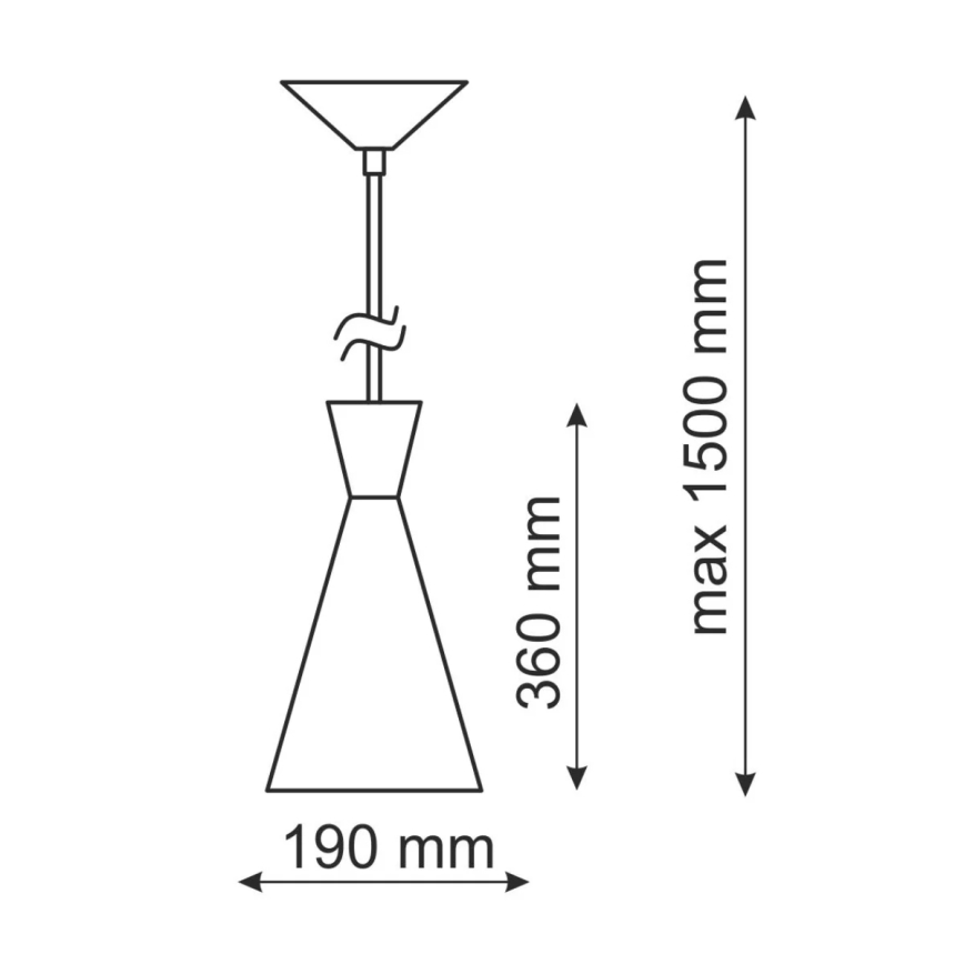 Żyrandol MODERN 1C 1xE27/20W/230V