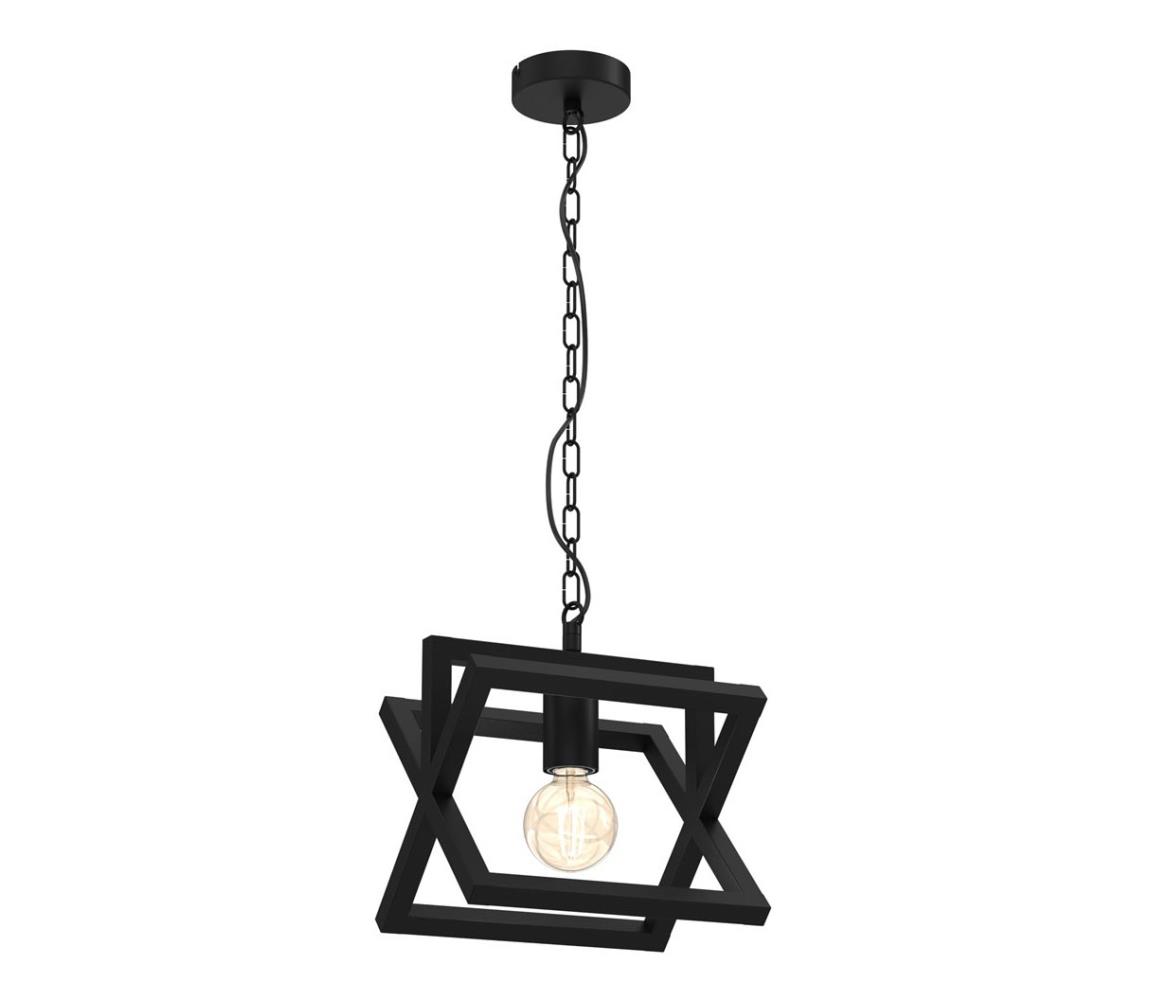 Żyrandol na łańcuchu ARNOLD 1xE27/60W/230V czarny