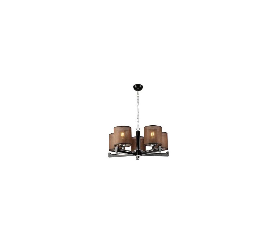 Żyrandol na łańcuchu AZZURRO 5xE27/60W/230V