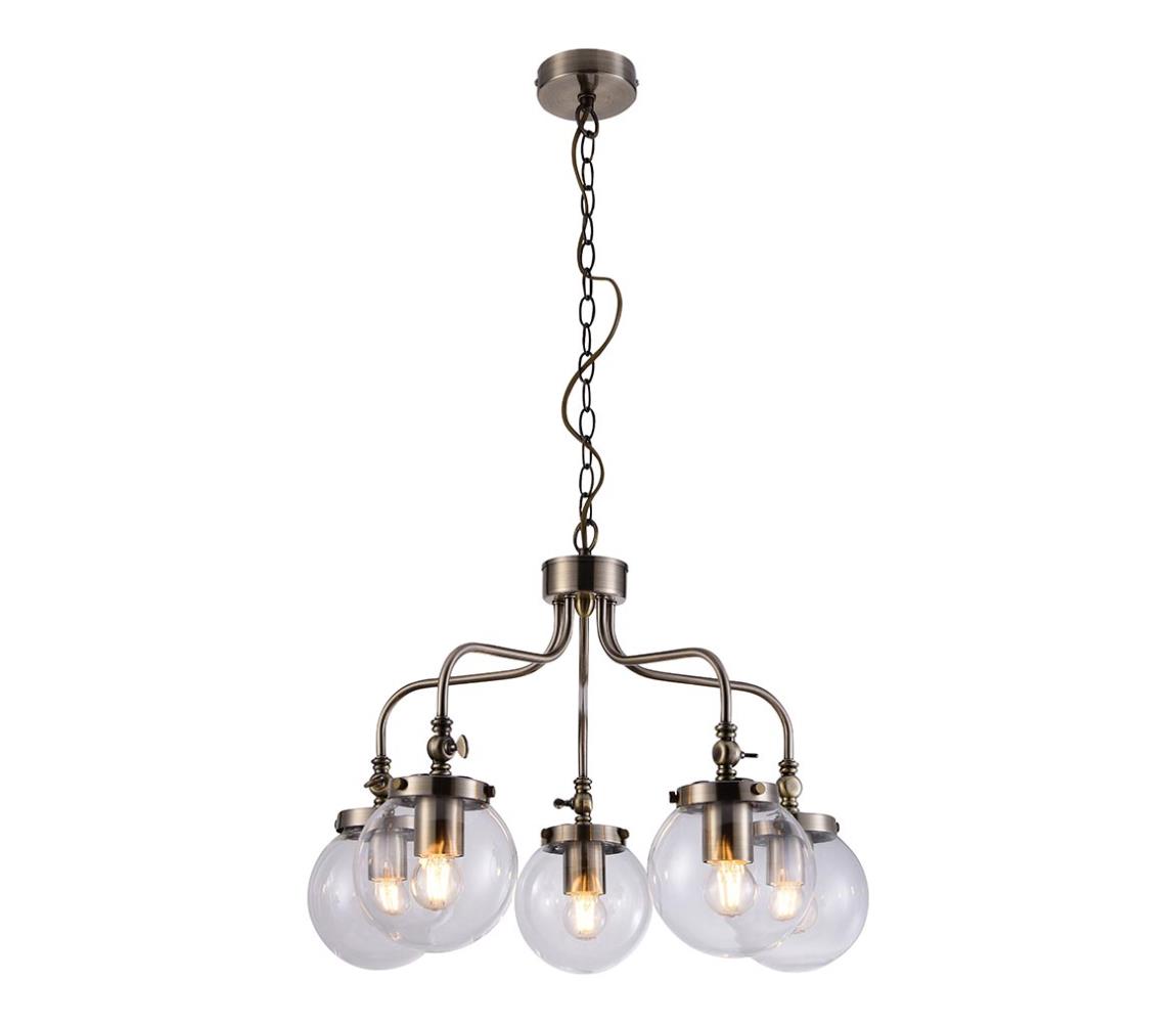 Żyrandol na łańcuchu BALLET 5xE27/40W/230V matowy chrom