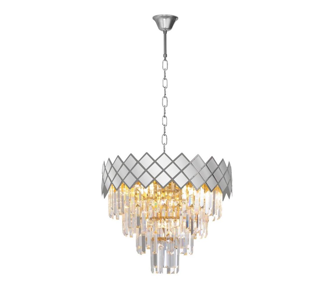 Żyrandol na łańcuchu CARISMA 9xE14/40W/230V matowy chrom