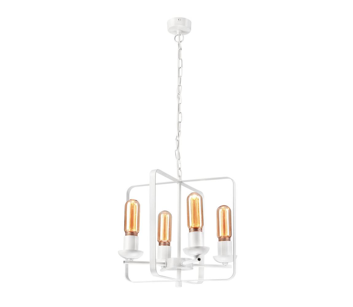 Żyrandol na łańcuchu CEDRIC II 4xE27/60W/230V biały