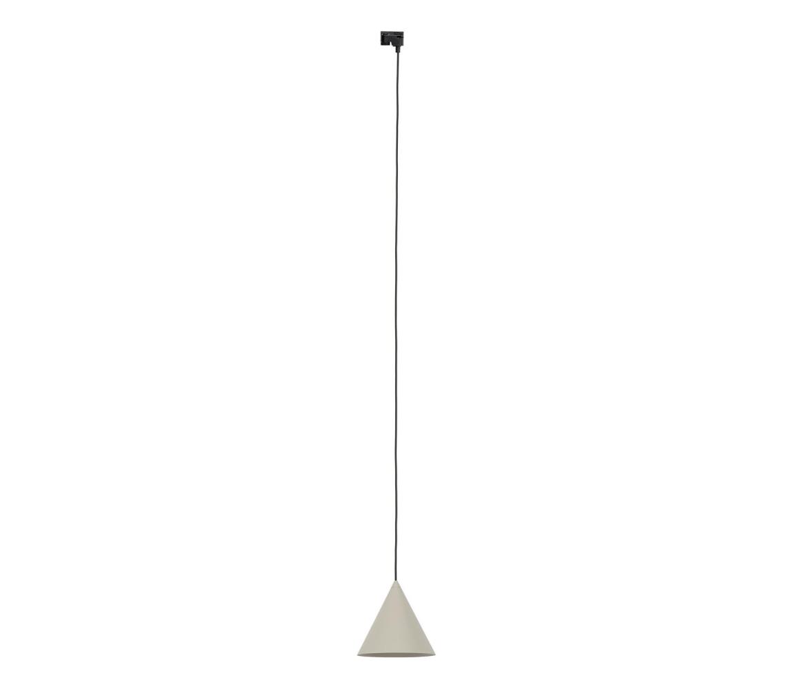 Żyrandol na łańcuchu do systemu szynowego CONO 1xE27/15W/230V czarny/beżowy