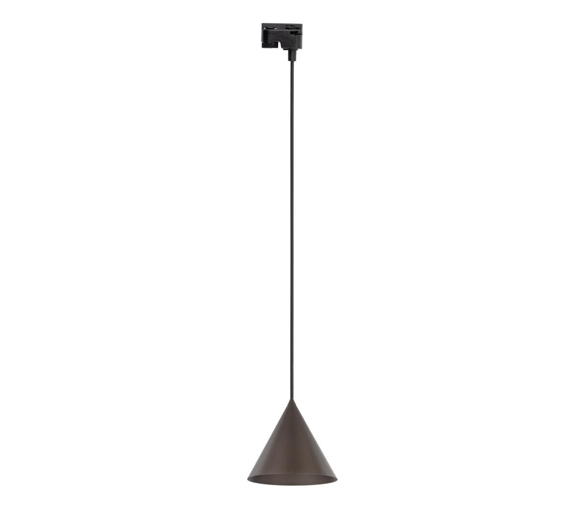 Żyrandol na łańcuchu do systemu szynowego CONO 1xE27/15W/230V czarny/brązowy
