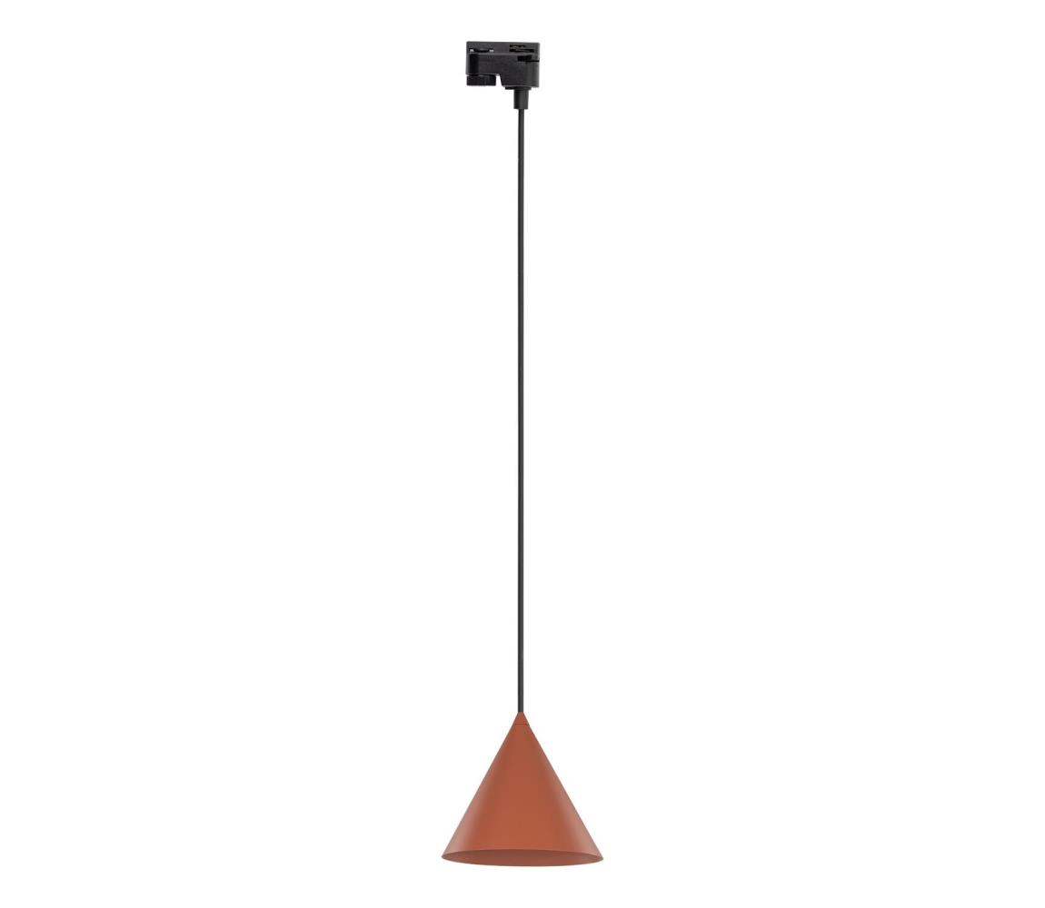 Żyrandol na łańcuchu do systemu szynowego CONO 1xE27/15W/230V czarny/ceglasta