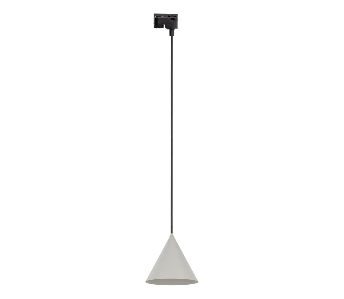 Żyrandol na łańcuchu do systemu szynowego CONO 1xE27/15W/230V czarny/szary