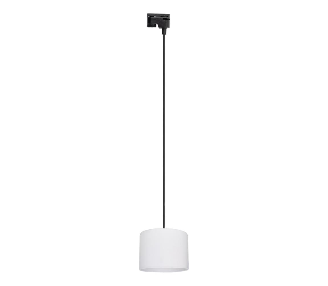 Żyrandol na łańcuchu do systemu szynowego TRACER 1xE27/15W/230V śr. 20 cm czarny/biały
