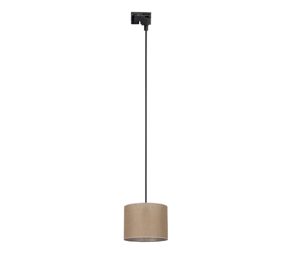 Żyrandol na łańcuchu do systemu szynowego TRACER 1xE27/15W/230V śr. 20 cm czarny/brązowy