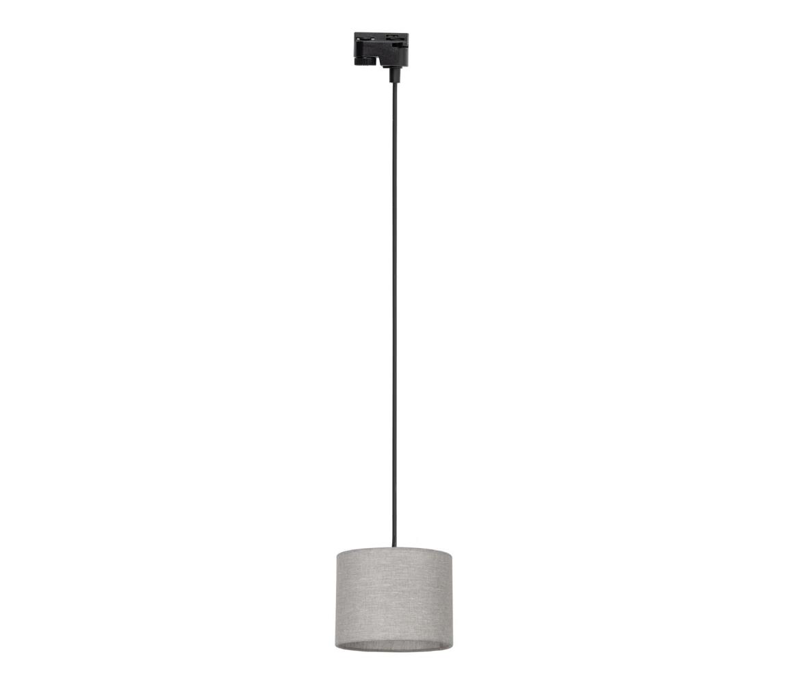Żyrandol na łańcuchu do systemu szynowego TRACER 1xE27/15W/230V śr. 20 cm czarny/szary