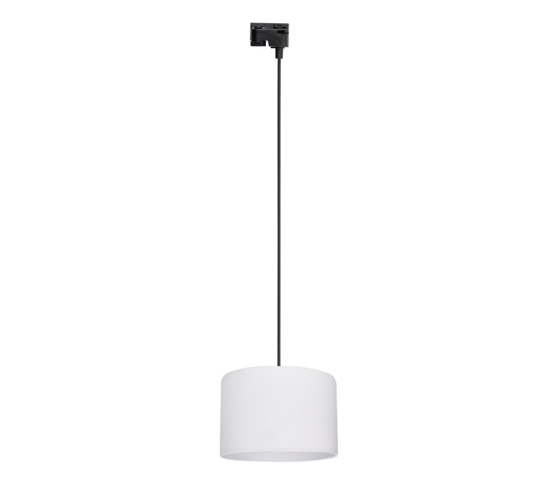 Żyrandol na łańcuchu do systemu szynowego TRACER 1xE27/15W/230V śr. 30 cm czarny/biały
