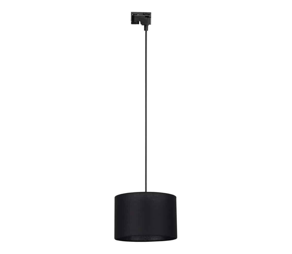 Żyrandol na łańcuchu do systemu szynowego TRACER 1xE27/15W/230V śr. 30 cm czarny
