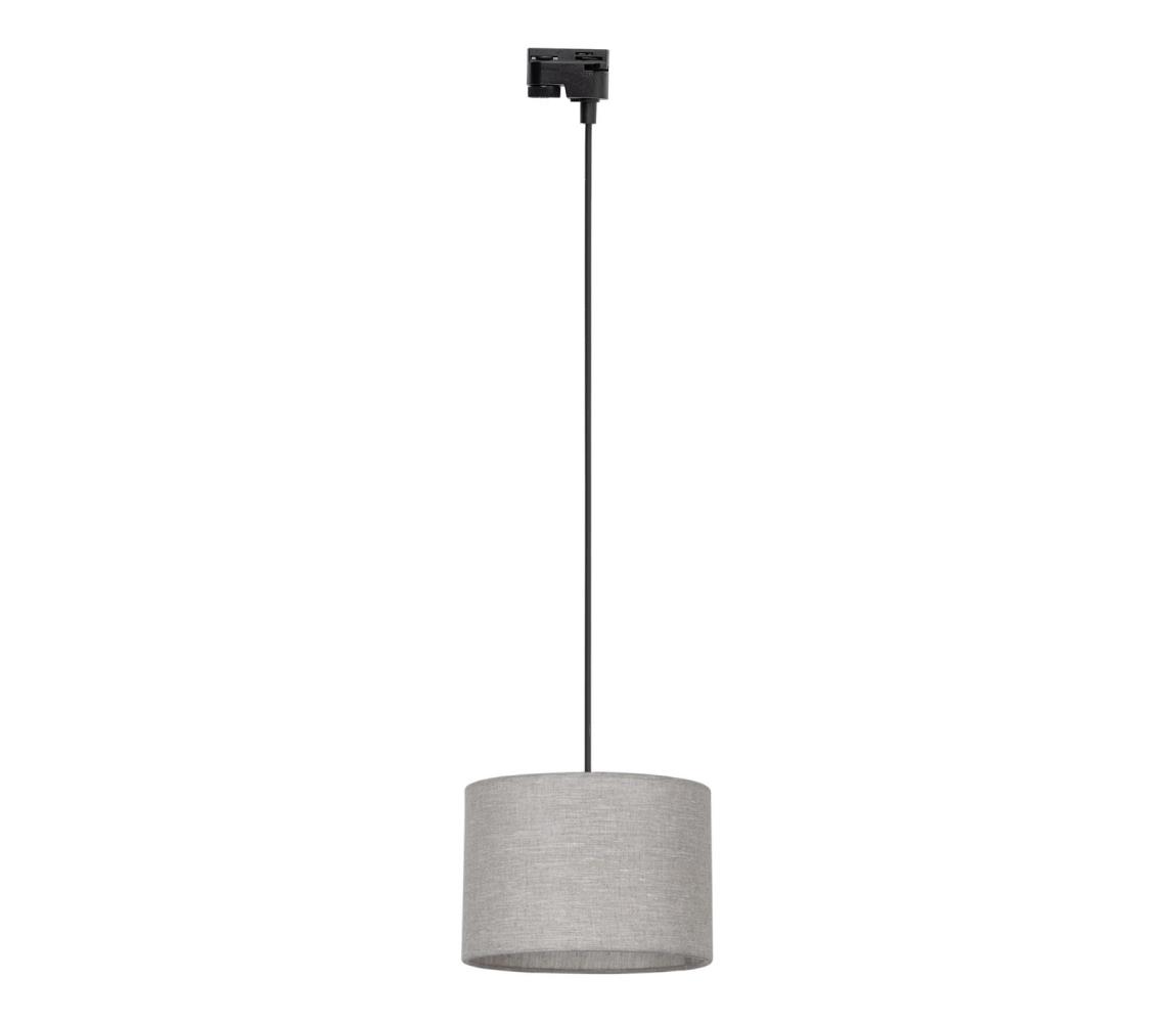 Żyrandol na łańcuchu do systemu szynowego TRACER 1xE27/15W/230V śr. 30 cm czarny/szary