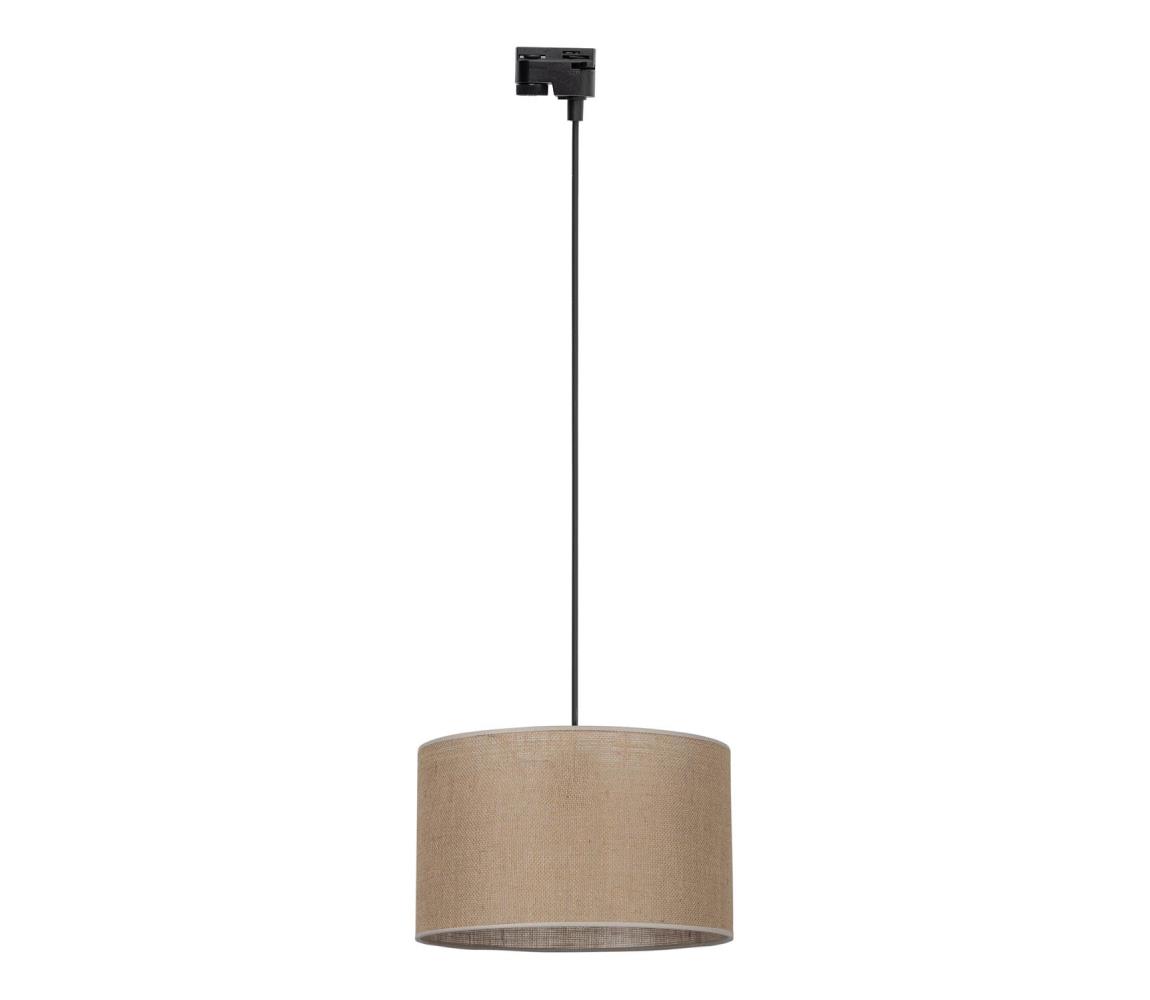 Żyrandol na łańcuchu do systemu szynowego TRACER 1xE27/15W/230V śr. 38 cm czarny/brązowy