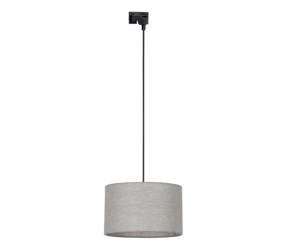 Żyrandol na łańcuchu do systemu szynowego TRACER 1xE27/15W/230V śr. 38 cm czarny/szary