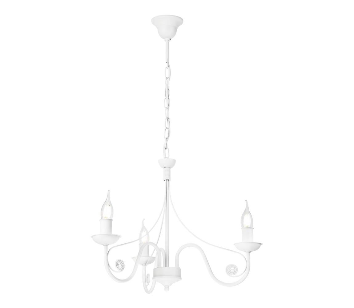 Żyrandol na łańcuchu DONATO 3xE14/40W/230V biały