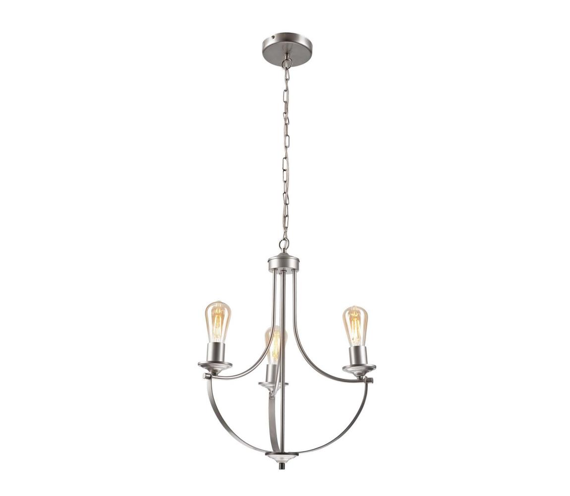 Żyrandol na łańcuchu GINA 3xE27/60W/230V chrom